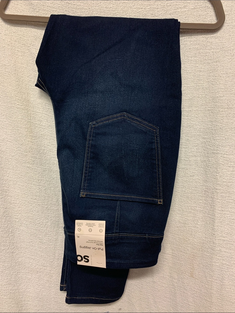 SO Pull-On blue Denim Jeggings Womens Size XL NEW High Rise Pull-On pocket jeans